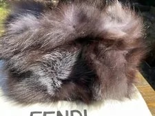 Authentic Fendi Baguette Fitch Fur Handle 3