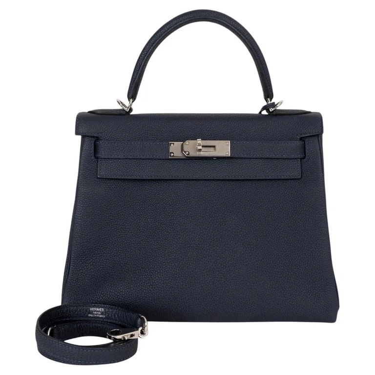 Hermès — Hermes Nuit Kelly 28 Retourne Bag Phw — Designer Shoe — resale