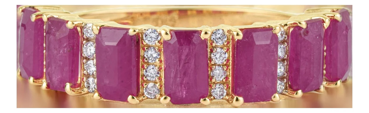 2.89 Carat & Band in 14k Yellow Gold Stackable Design Size 4 — Jewelry — resale
