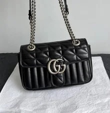 Gucci GG Marmont PM Flap Chain Crossbody SHW 2