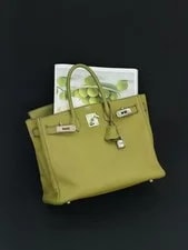 Hermès — Auth Hermès HAC Birkin 28 Anis Palladium — Handbag — resale