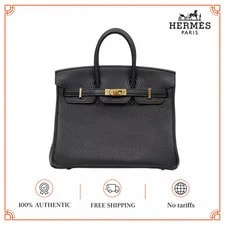 Noir — Hermes Birkin 25 89 Togo GHW Without Receipts.Auth — Handbag — resale