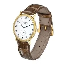 Patek Philippe Calatrava 33MM White Roman Numerals Dial Yellow Gold 2