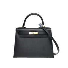Noir — Hermes Kelly 28 (89) Epsom 2019 — Handbag — resale