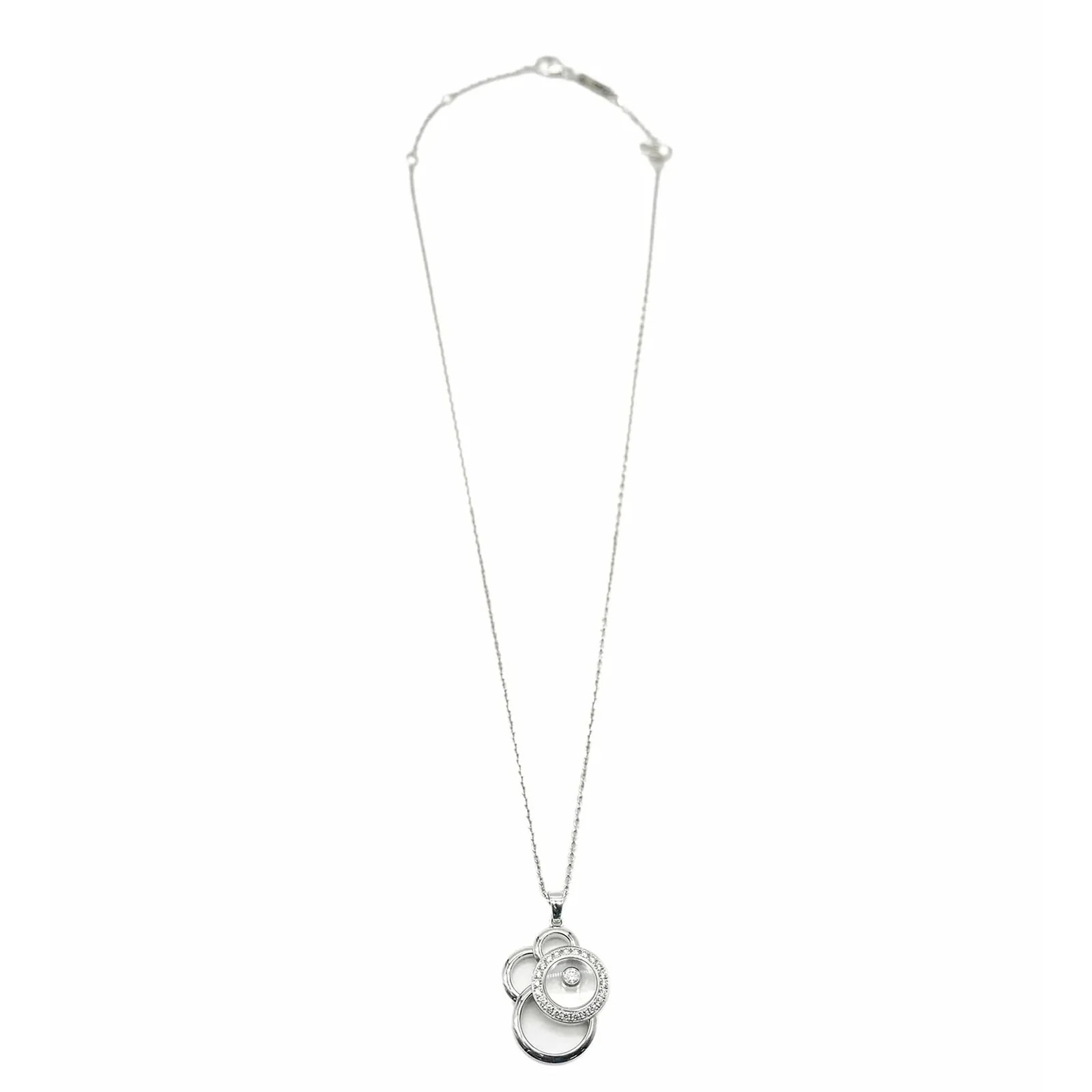 Chopard White Gold Diamond Happy Diamonds Pendant 18k 3