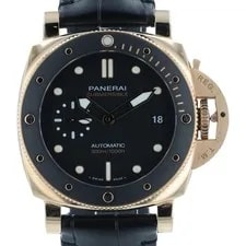 Panerai Submersible 18k Rose Gold Black Dial 42mm Automatic PAM01164 2