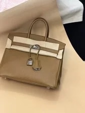 Auth Hermès Birkin 25 8U Top Handle Very 4