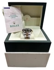 1990 Papers Rolex Submariner Date 40mm Black 18K Yellow Gold Steel 16613 BOX 2