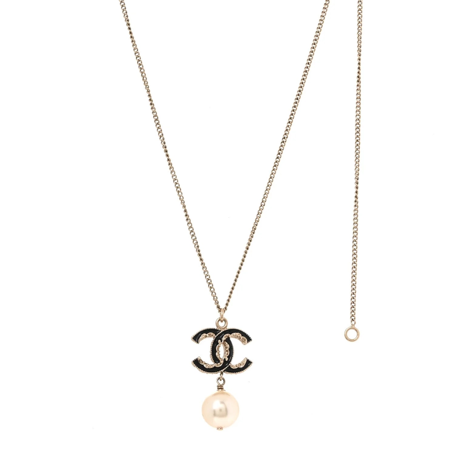 Chanel — Enamel CC Baroque Drop — Jewelry — resale