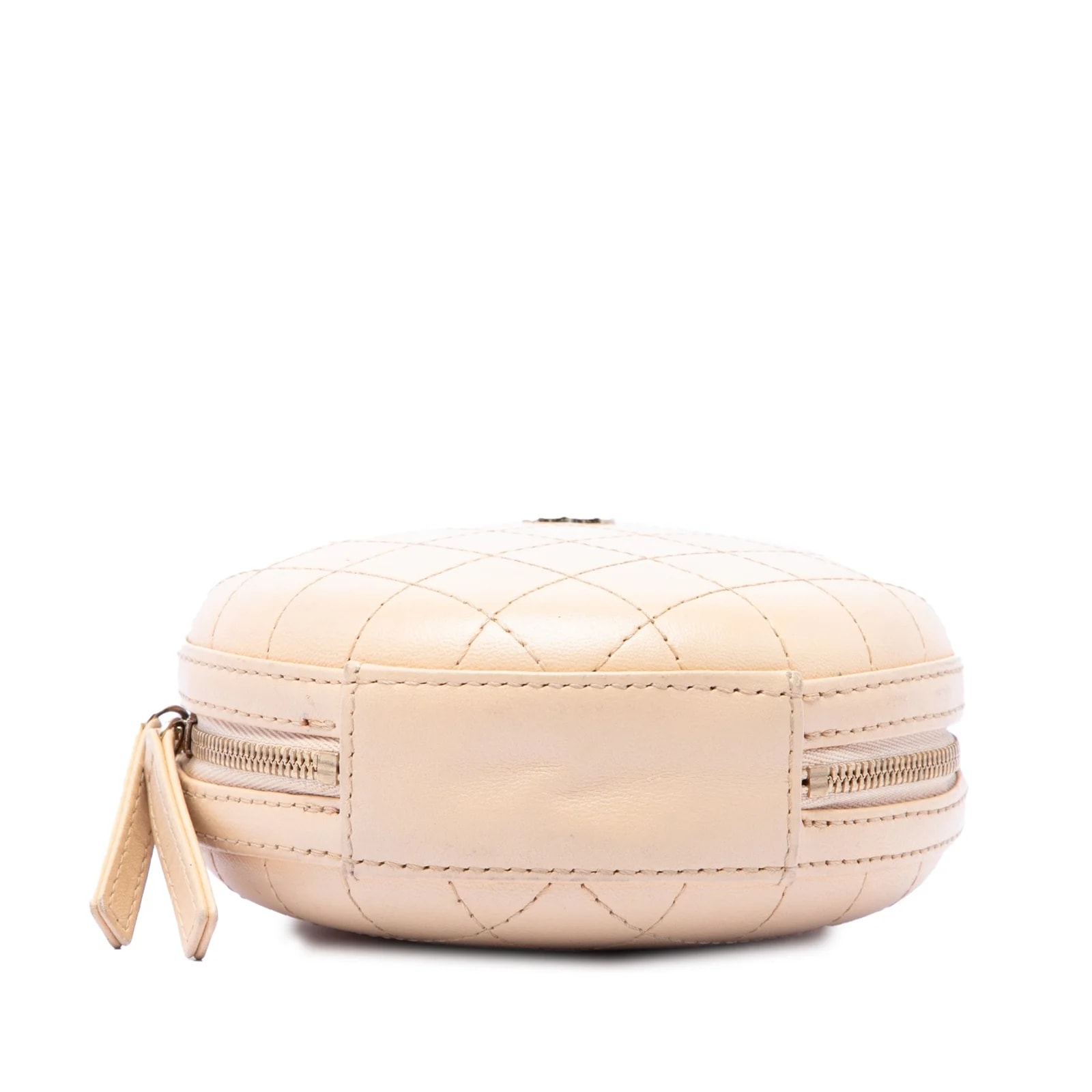 Stitched Logo Strass and Chain Round Crossbody 3