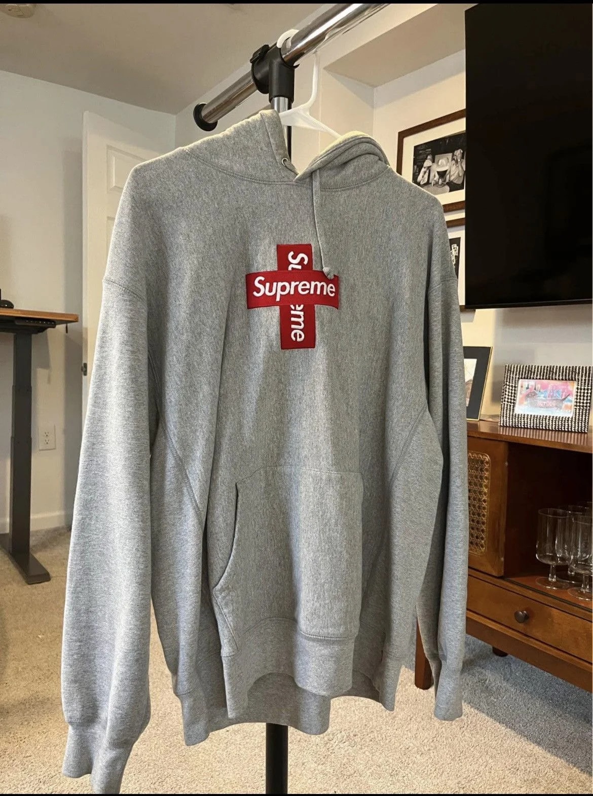 Supreme — Cross Logo Supreme Hoodie — streetwear — resale