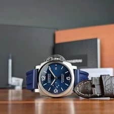 Panerai — 2022 Box & Card Blue Dial Panerai Luminor Marina PAM01313 — Watch — resale