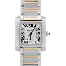 Cartier — Cartier Tank Francaise Two-Tone 18K Gold Steel Guilloche 2302 W5100504 — Watch — resale