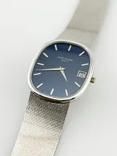 Patek Philippe Ellipse Jumbo 3605 Blue Dial 18K White Gold 4