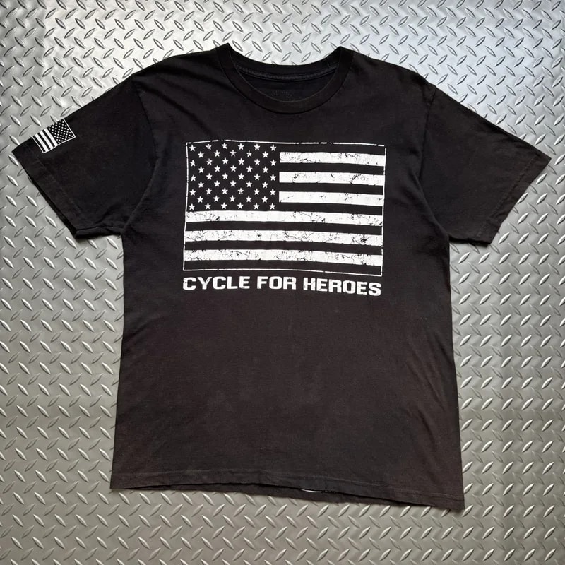 Chrome Hearts — Hearts Cycle for Heroes 2017 USA Flag Tee — streetwear — resale