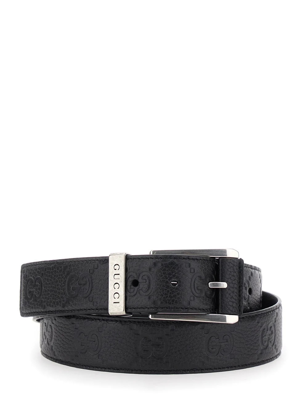 Gucci — Gucci With Logo Embossed Belt — Calf — Accessory — resale