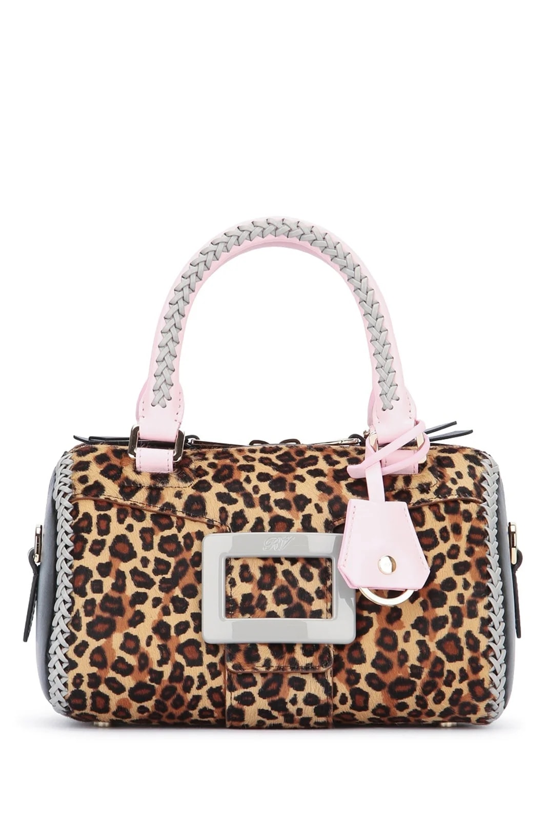 Roger Vivier — Roger Vivier Top Handle — Leopard-print Calf Hair — Handbag — resale