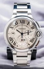 Cartier Ballon Bleu Chronograph XL 44mm Automatic Silver Dial eBay Live W6920076 2