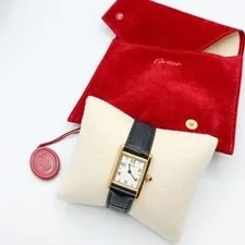Cartier — Cartier Must Tank SM Leaping Arabic Dial Gold [New Battery / Polished] — Watch — resale