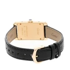Cartier Tank Americaine Gold Quartz Silver Dial Rectangle Strap W2601556 4