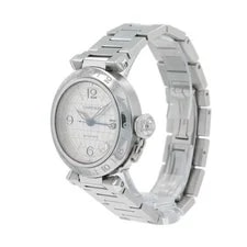 Cartier Pasha 2377 Stainless Steel GMT Bezel Silver Dial 2