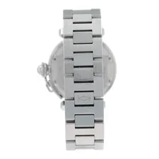 Cartier Pasha 2377 Stainless Steel GMT Bezel Silver Dial 4