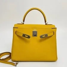 Hermès Kelly 28 (9D) Ambre SHW Square M Stamp 3