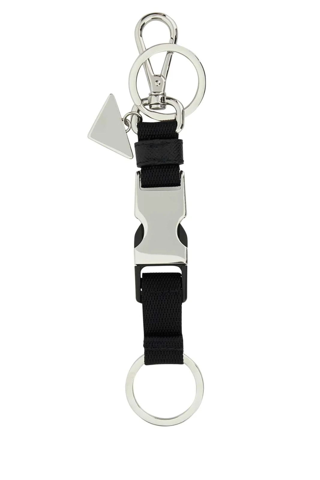 Prada Metal and Fabric Lanyard Key Case — Acciaio-poliammidericiclat Keychains 2