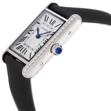 Cartier Tank Quartz Diamond Silver Dial W4TA0030 2