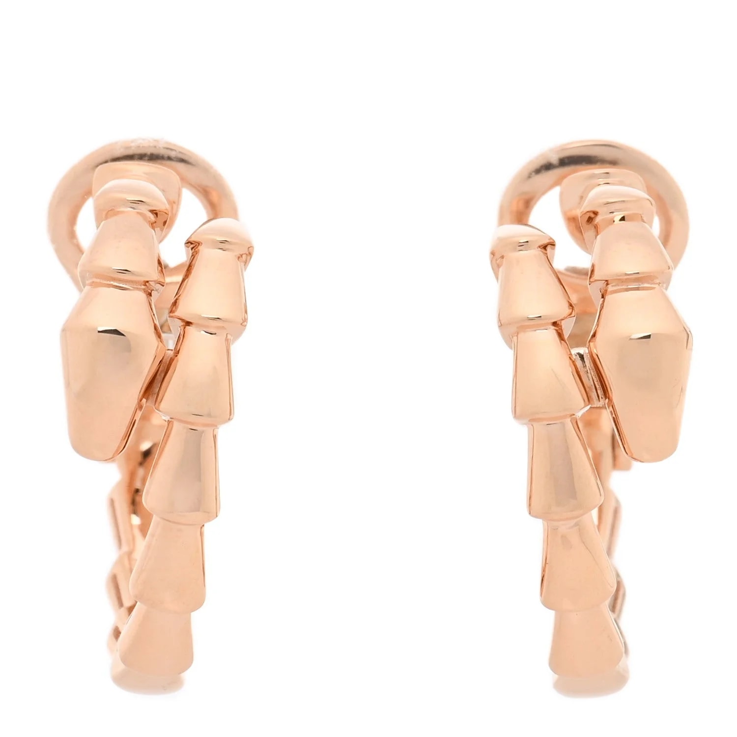 Bulgari — 18K Rose Gold Serpenti Viper Hoop — Jewelry — resale