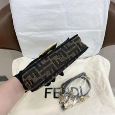 Fendi Baguette Buckle Logo Pattern Magnetic Flap - Excellent #1FZM4S8 3