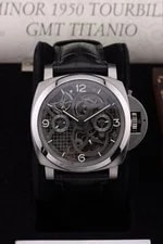 Panerai Lo Scienziato Luminor 1950 Tourbillon GMT Titanio PAM00578 2016 Full Set 4