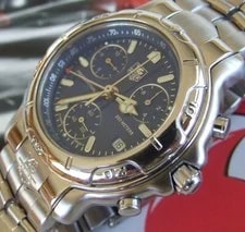 TAG HeUeR Classic 6000 Chronograph ~CH1111~BLUE~SS Bracelet~IMMACULATE 2