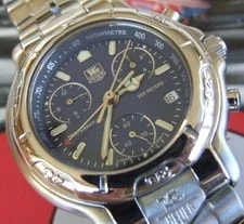 TAG HeUeR Classic 6000 Chronograph ~CH1111~BLUE~SS Bracelet~IMMACULATE 4