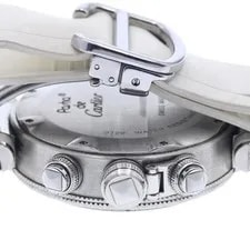 Cartier Pasha Seatimer W3140005 37mm SS Rubber Silver Dial Chronograph #C468 4