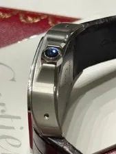 Cartier Santos 100 XL Large 38mm 2656 White Dial Leather Strap W20073X8 With Box 2
