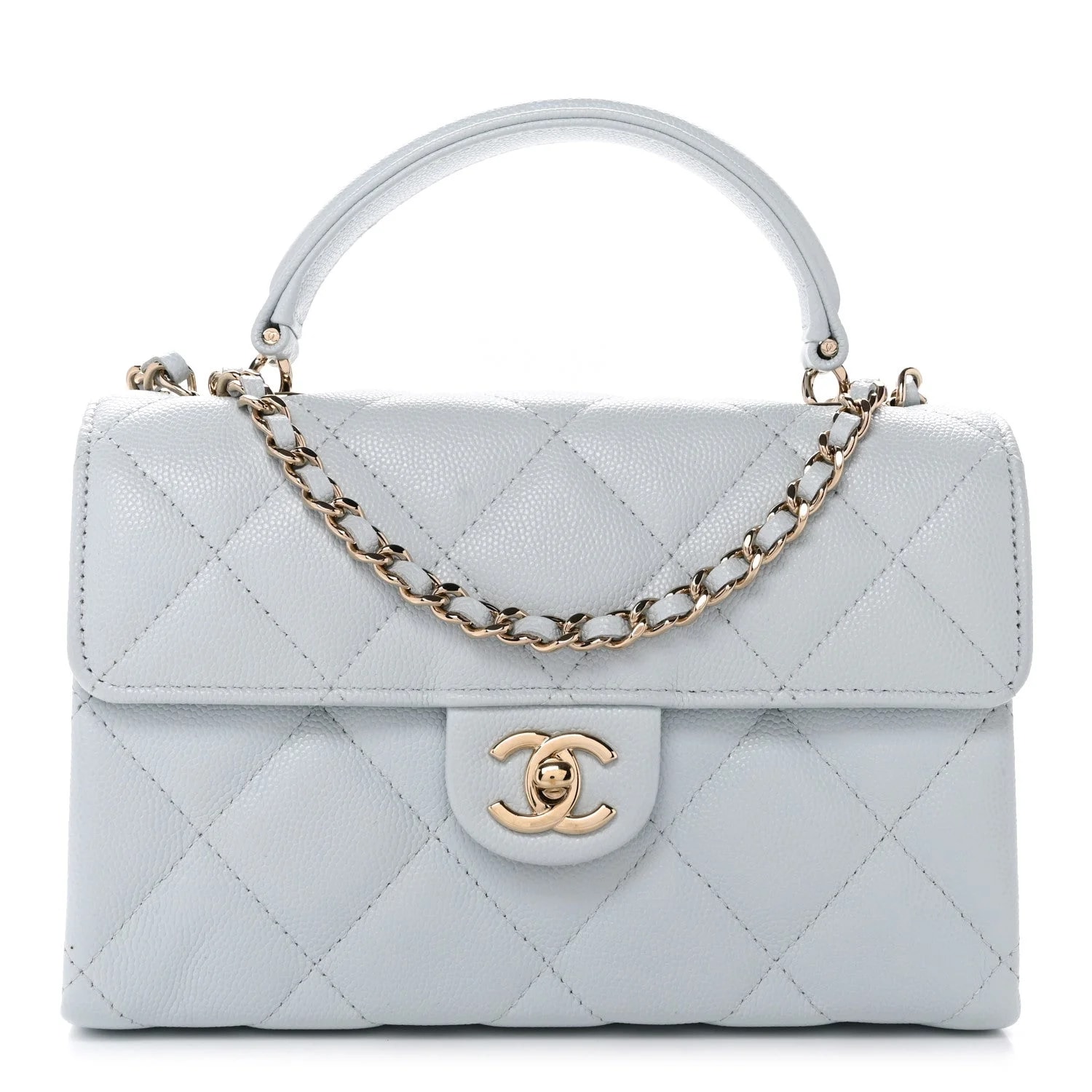 Chanel — Retro Twist Top Handle Flap — Handbag — resale