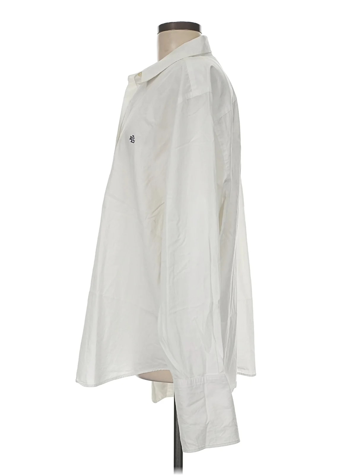 Lauren By Ralph Lauren 100% Cotton Long Sleeve Button-Down Shirt One Size 4