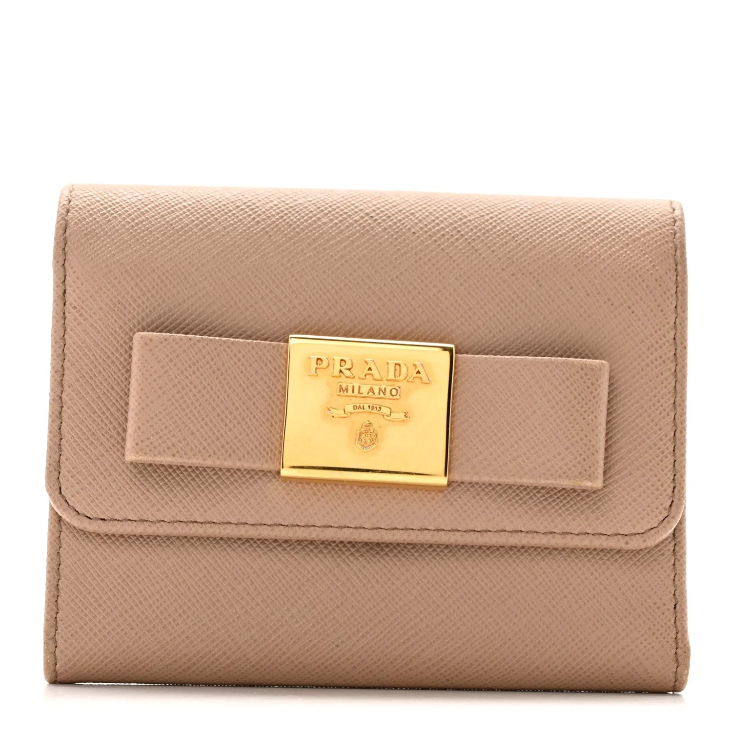 Prada — Tri-Fold Bow Wallet Cammeo — Accessory — resale