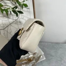 Auth Gucci GG Mini Marmont Chevron Chain Crossbody 3
