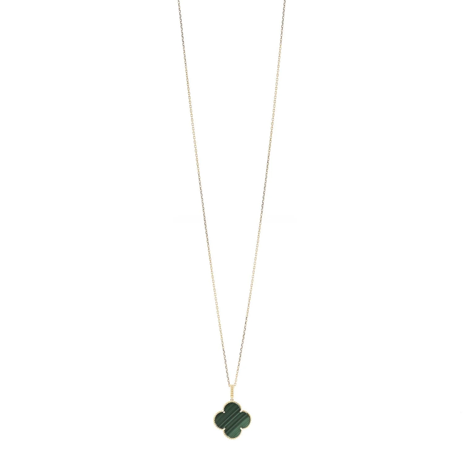 Van Cleef & Arpels — 18K Yellow Gold Malachite Magic Alhambra — Jewelry — resale