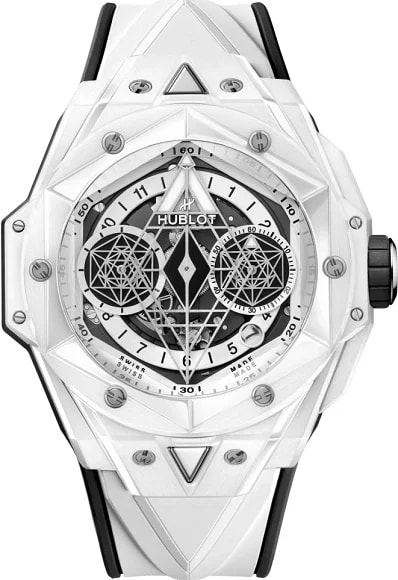 Worldofluxuryus — Hublot Big Bang Sang Bleu II Chronograph White Ceramic — Watch — resale