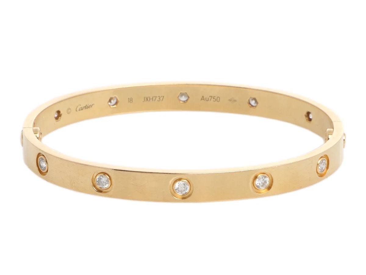 Cartier — Cartier 18K Yellow Gold 10 Love Bracelet 18 — Jewelry — resale