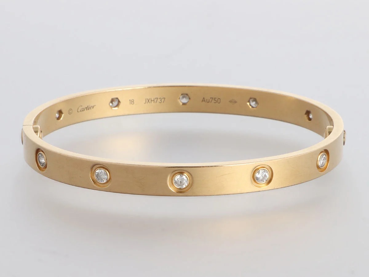 Cartier 18K Yellow Gold 10 Love Bracelet 18 2