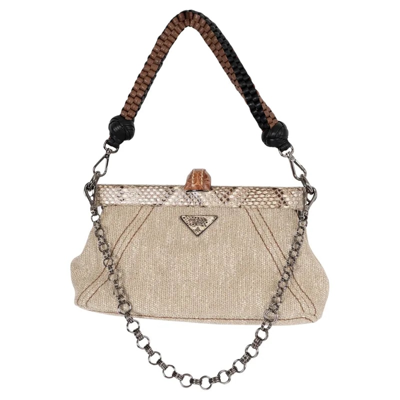 Prada — Prada 2012 Lino Twist Frame Shoulder Bag — Clothing — resale