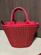 Prada Basket Straw 2way Good Condition 4