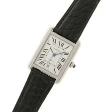 Cartier Tank Solo XL W5200027 Leather 31mm Silver Dial Automatic 2018 #DW2674 2
