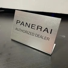 Panerai — Panerai Authorized Dealer Steel Plaquette Plate Boutique Swiss — decorative_object — resale