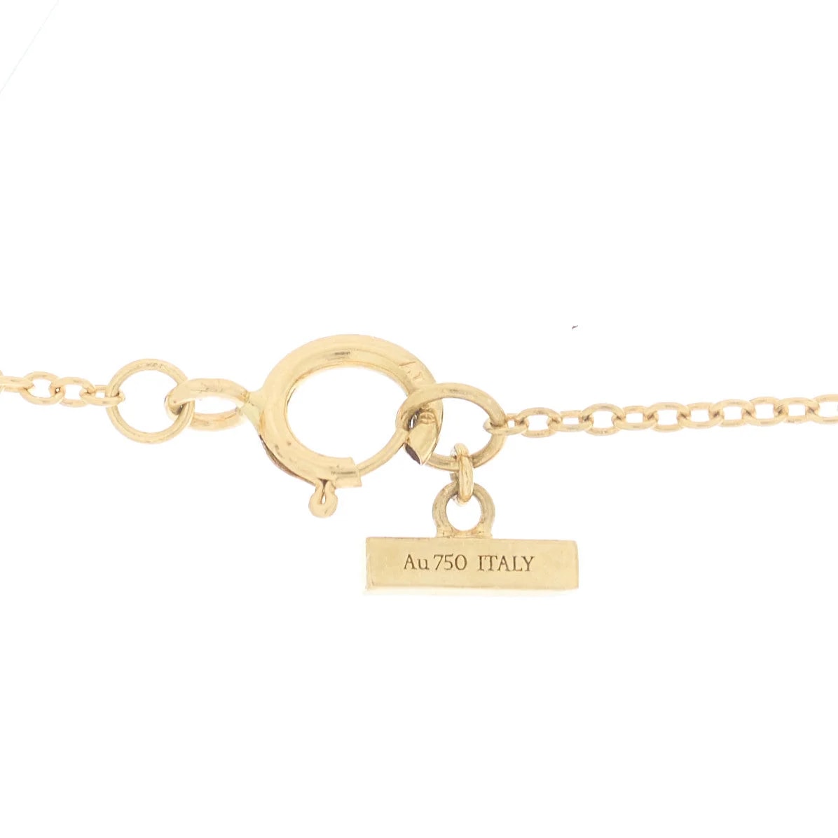 18K Yellow Gold Mother of Pearl T Circle 4