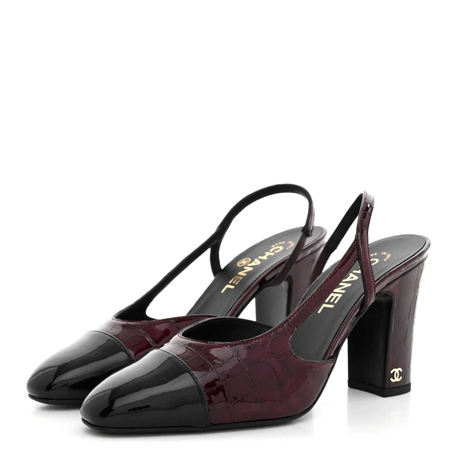 Embossed Cap Toe CC Slingback 38 Dark 4